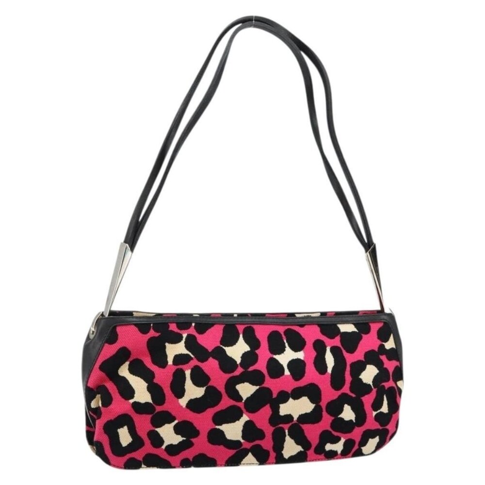 Authentic BOTTEGA VENETA Shoulder Bag Canvas Outlet Silver Pink